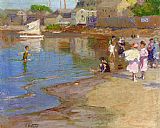 Edward Henry Potthast Children Playing at the Beach painting